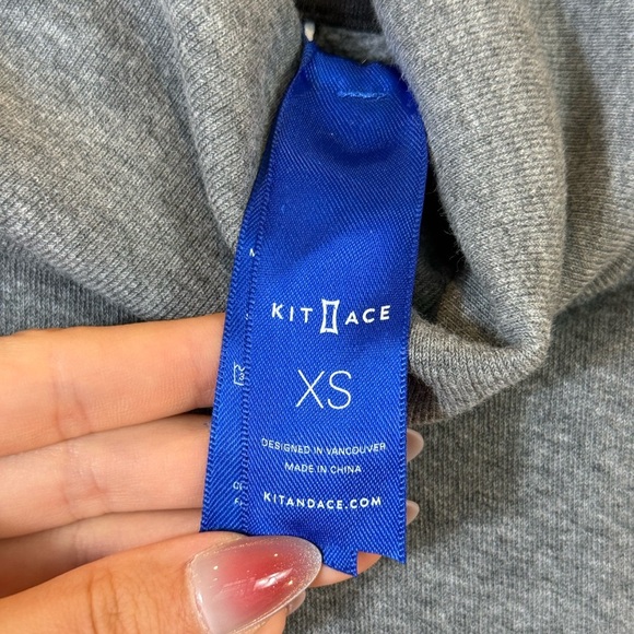 Kit and Ace Slouchy Turtleneck Sweatshirt Top Gray - Picture 4 of 7